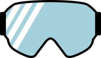 snowboard óculos ícone. esqui óculos placa. snowboard protetora mascarar símbolo. plano estilo. vetor
