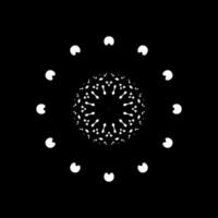 geométrico motivo padrão, artístico em forma de círculo, monocromático e minimalismo, moderno contemporâneo mandala, para decoração, fundo, decoração ou gráfico Projeto elemento. vetor ilustração