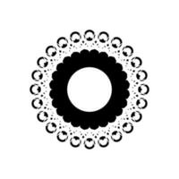 geométrico motivo padrão, artístico em forma de círculo, moderno contemporâneo mandala, mínimo e monocromo para decoração, fundo, decoração ou gráfico Projeto elemento. vetor ilustração