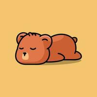 fofa dormindo Urso desenho animado ilustração vetor ícone