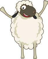 ilustração do uma em pé ovelha vetor