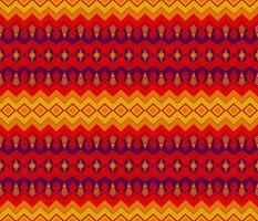 bordado indiano asteca étnico padronizar dentro vermelho, amarelo e roxa vetor