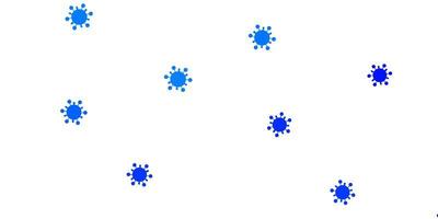 pano de fundo azul claro com símbolos de vírus vetor