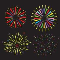 ilustração vetorial de fogos de artifício. elemento de festa de celebração. decoração de ano novo. vetor