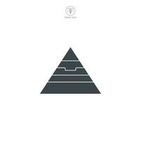 pirâmide ícone vetor apresenta uma estilizado antigo monumento, significando história, egiptologia, arqueologia, cultura, e arquitetônico maravilha