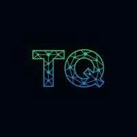 abstrato carta tq logotipo Projeto com linha ponto conexão para tecnologia e digital o negócio empresa. vetor