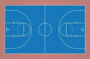 basquetebol quadra gráfico projeto, perfeito para Educação ou exemplos. vetor