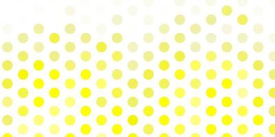 layout de vetor amarelo claro com formas de círculo