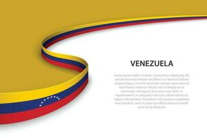 onda bandeira do Venezuela com copyspace fundo. vetor