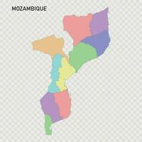 isolado colori mapa do Moçambique vetor