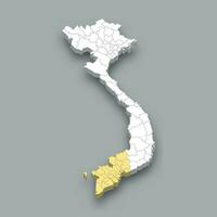 sulista Vietnã região localização dentro Vietnã mapa vetor