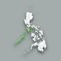 mimaropa região localização dentro Filipinas mapa vetor