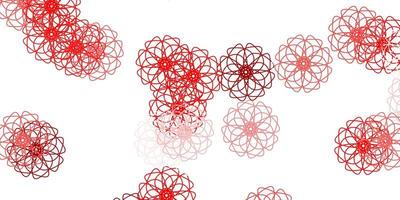 layout natural de vetor vermelho claro com flores
