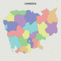 isolado colori mapa do Camboja vetor