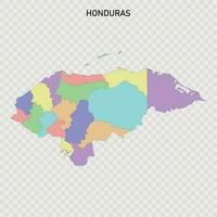 isolado colori mapa do Honduras com fronteiras vetor