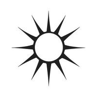 Sol silhueta logotipo isolado em branco fundo vetor