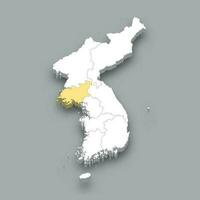 haeso histórico região localização dentro Coréia mapa vetor