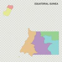 isolado colori mapa do equatorial Guiné vetor