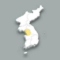 Gyeonggi histórico região localização dentro Coréia mapa vetor