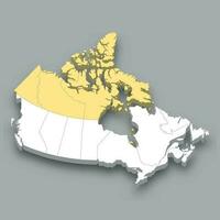 norte Canadá região localização dentro Canadá mapa vetor