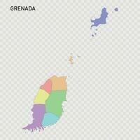 isolado colori mapa do Granada com fronteiras vetor