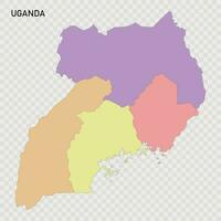 isolado colori mapa do Uganda vetor
