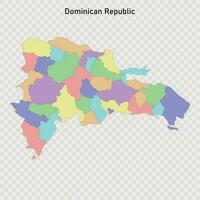 isolado colori mapa do dominicano república com fronteiras vetor