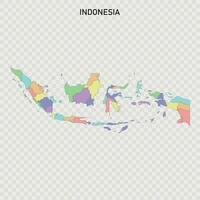 isolado colori mapa do Indonésia vetor