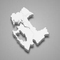 3d isométrico mapa do Darien é uma província do Panamá vetor
