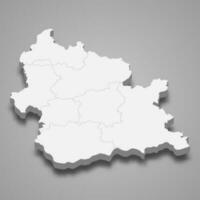 3d isométrico mapa do kardzhali é uma província do Bulgária vetor