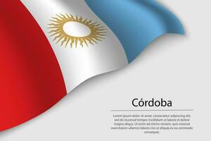 acenando bandeira do Córdoba vetor