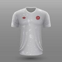 realista futebol camisa , China longe jérsei modelo para futebol kit. vetor