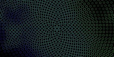 pano de fundo de vetor azul escuro com design decorativo abstrato de círculos em estilo gradiente com bolhas novo modelo para seu brand book