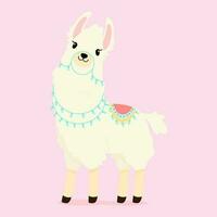 branco alpaca com mexicano decorações vetor