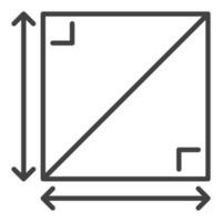 2d quadrado geométrico forma vetor matemática conceito linha ícone