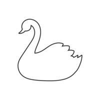 cisne vetor ícone. pássaro ilustração placa. lagoa símbolo ou logotipo.