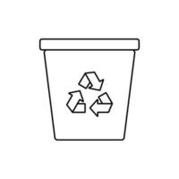 reciclar vetor ícone. ecologia ilustração placa. reciclando símbolo. eco logotipo.
