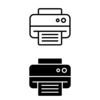 impressora ícone vetor definir. fax ilustração placa coleção. impressão símbolo ou logotipo.