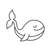 bebê baleia ícone vetor. baleia ilustração placa. esperma baleia símbolo. mar vida logotipo. vetor