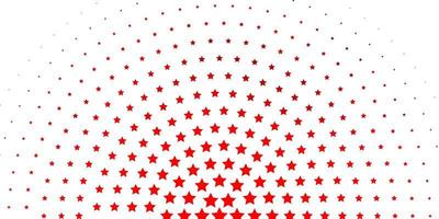 textura vector vermelho amarelo claro com estrelas bonitas ilustração colorida com padrão de estrelas gradiente abstrato para embrulhar presentes