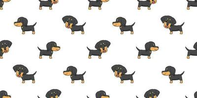 vetor desenho animado dachshund cachorro desatado padronizar fundo