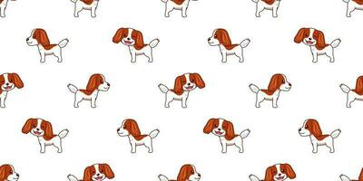 vetor desenho animado descuidado rei Charles spaniel cachorro desatado padronizar fundo