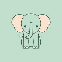 isto fofa kawaii elefante ilustração é perfeito para qualquer projeto este necessidades a adorável tocar. vetor