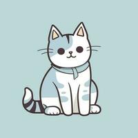 fofa gato desenho animado gatinha Miau gatinho ilustração vetor