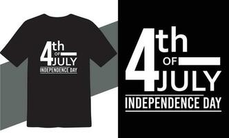 4º julho, EUA independência dia camiseta Projeto vetor