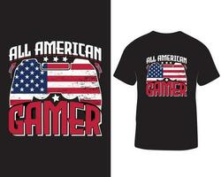 feliz 4º do Julho jogos camiseta Projeto. feliz independência dia jogos camiseta Projeto. americano jogador Camisetas pró baixar vetor