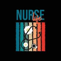enfermeira pelotão - estetoscópio forma com texto - Pare coronavírus, médico camiseta. vetor