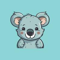 fofa coala face desenho animado ícone vetor