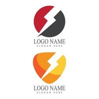 design de vetor de logotipo power lightning