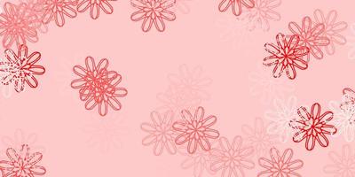 layout natural de vetor vermelho claro com flores